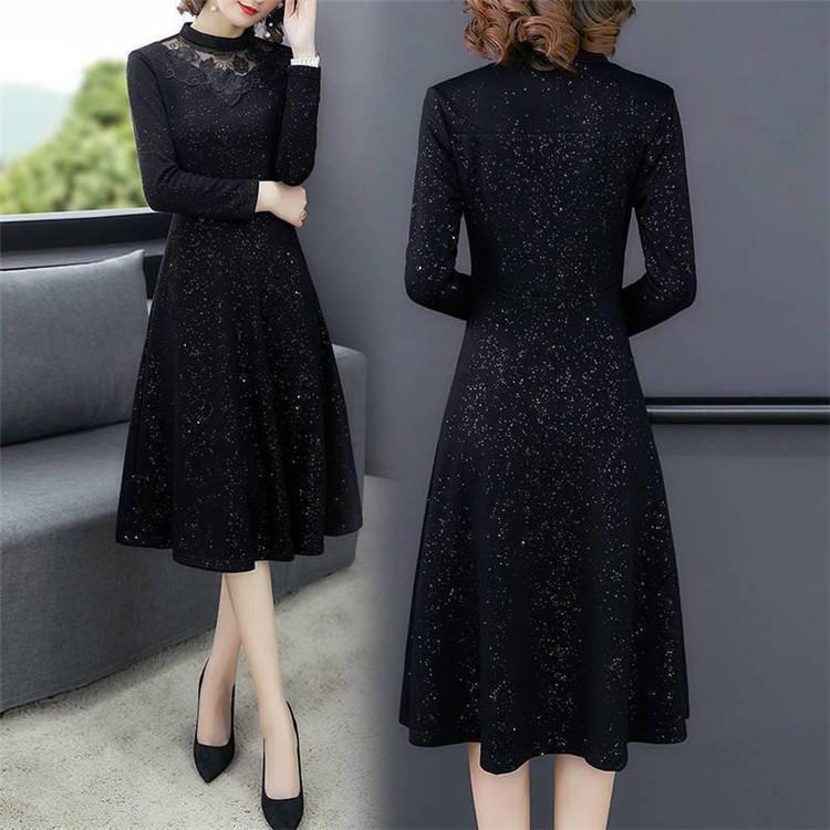 パーティードレス 大きいサイズ ロング丈 結婚式 40代 袖あり 長袖 フォーマルドレス レースワンピース お呼ばれ 二次会 披露宴 謝恩会 上品