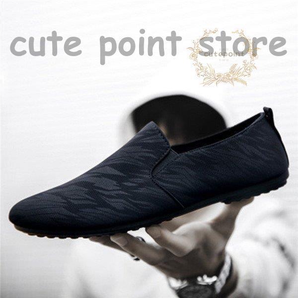 メンズ スリッポン シューズ ドライビングシューズ 軽量 カジュアル スポーツ スニーカー 運動靴 ネイ..