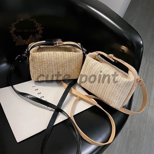 かごバッグ レディース バッグ ハンドバッグ カバン 手提げ袋 草編 田園の風 編み物の袋 バッグ夏 無地..