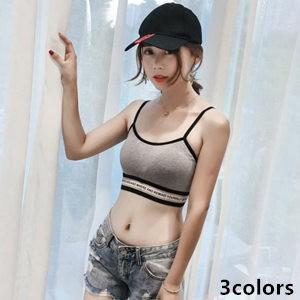 ブラトップ レディース ベアトップ チューブトップ 透けにくい スポーツ 英字プリント 補正下着 春 夏 新作