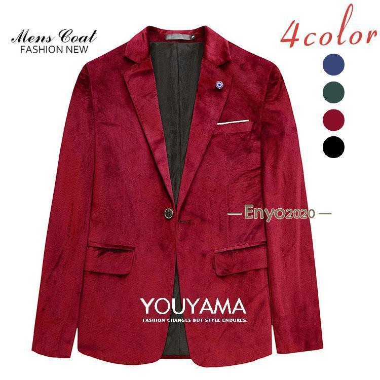 商品名テーラードジャケット メンズ ビジネススーツ 春 秋 大きいサイズ テーラード ジャケット ブレザー カジュアル ビジネス スーツ サイズ:M L XL 2XL 3XL 4XL 素材：ポリエステル カラー:ブルー/グリーン/ブラック/レッド