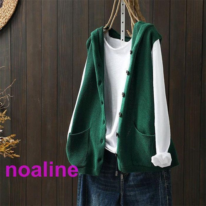 ジレ レディース 春夏 ニットベスト ニットジレ ニットパーカー パーカー 前開き ロングジレ ロングベ..