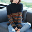 ニット セーター レディース ニットセーター 長袖 トップス ハイネック チュニック 大きいサイズ 体型カバー 秋 冬 定番 コーデ 防寒 おしゃれ 30代 4...