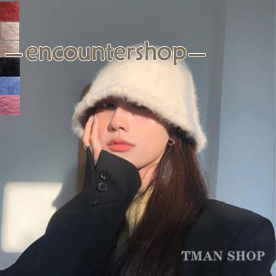 ハット帽子 バケツハット レディース ふわふわ 兎毛 ロシアン帽子 防寒 暖かい 無地 モコモコ ぼうし ..