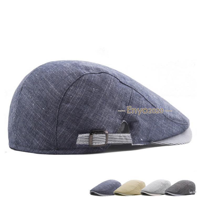 ハンチング 綿麻 帽子 ハンチング帽 ぼうし 春 夏 秋 サイズ調整可 メンズ レディース 57-62cm(4.0)