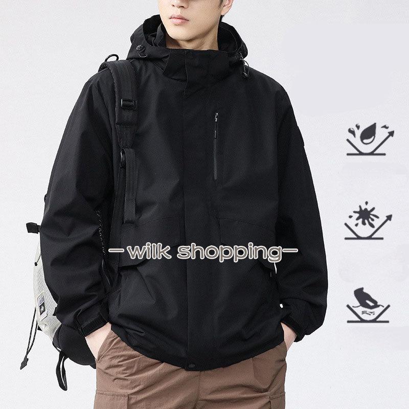 ウィンドブレーカー メンズ 薄手 ナイロンパーカー ジャンパー 秋 春 長袖 フルジップ