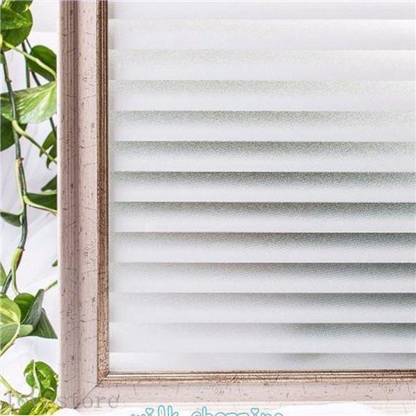 断熱シート インテリアシール ブラインド模様 静電気による接着 すりガラス調 遮熱 目隠し 窓用 日よけ..