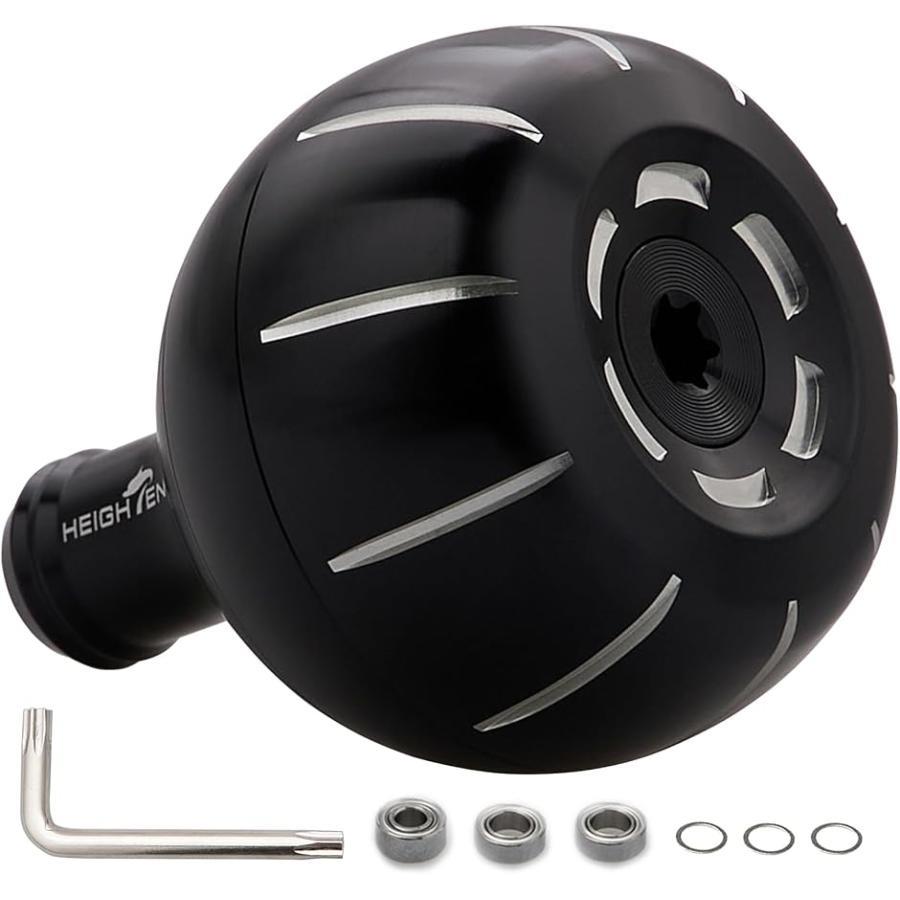 乐天商城 - 42mm リール ハンドル ノブ シマノ ダイワ 通用 Shimano Type B Daiwa L Gear MDM (ブラック＆シルバー)