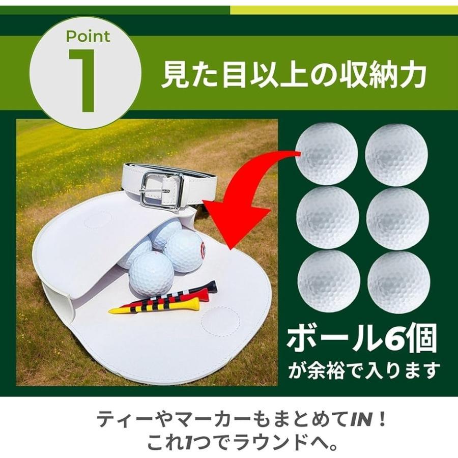 harmony17のゴルフボールケース ベルト付き 6個 小物入れ 軽量 収納 ポーチ マグネット レディース (グリーン)｜アングル3