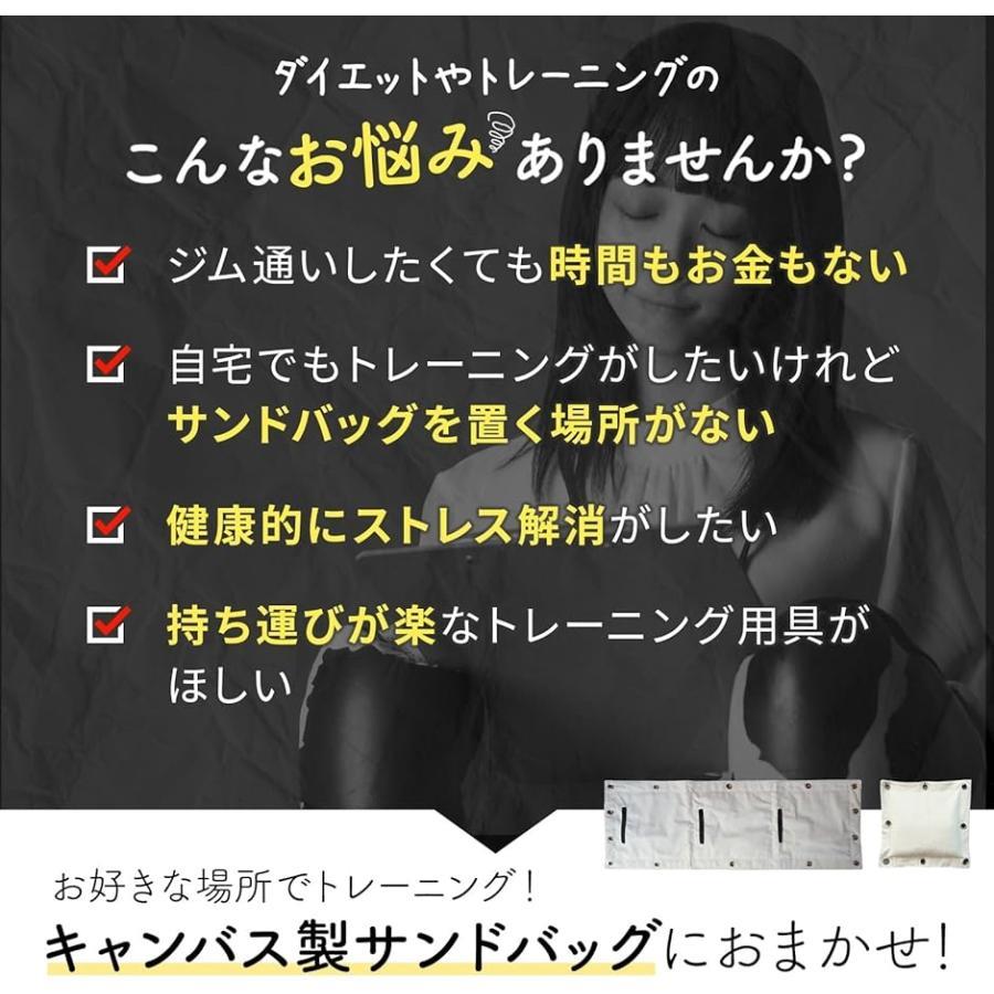 harmony17のサンドバック 砂袋 パンチバック ボクシング 格闘技 衝撃吸収 ストレス解消 打撃練習(40x110)｜アングル2
