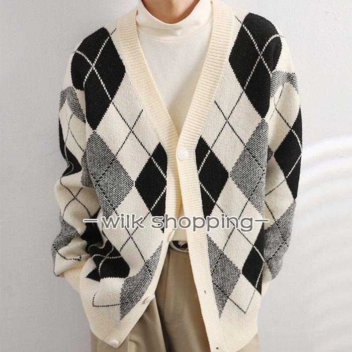 ニットカーディガン メンズ カーディガン ニット セーター Vネック 開襟 ボタン留め ライトアウター 上..