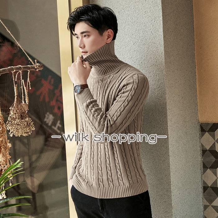 タートルネックセーター ニットセーター メンズ セーター タートルネック ニット 無地 シンプル ビジネ..