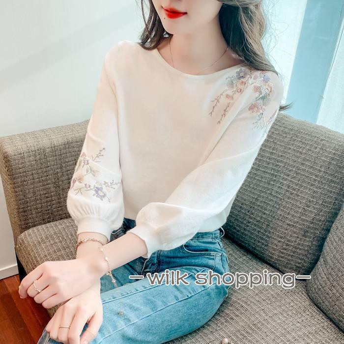 ニットトップス レディース 長袖 セーター ニット チュニック トップス 長袖ニット ニットソー 秋物 ニ..