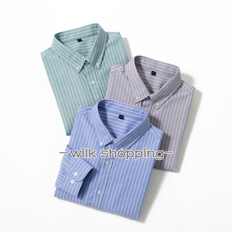 ボタンダウンシャツ メンズ ストライプ カジュアルシャツ トップス ビジネス 通勤 30代 40代 50代 ファッション[素材]100%綿[原産国] ※イメージ画像にて着用していますtシャツや飾りなどは含みません。※画像の商品はサンプルです。実際の商品とは仕様?加工?サイズ?素材が若干異なる場合がございます。※製造工程の過程による、小さなほつれ、微小な縫製のずれなどの部分が、まれにございますが、不良品ではございません。ご了承ください。※ゴミの減量のため透明な袋包装です。ラッピング/プレゼント包装は対応致しておりません。