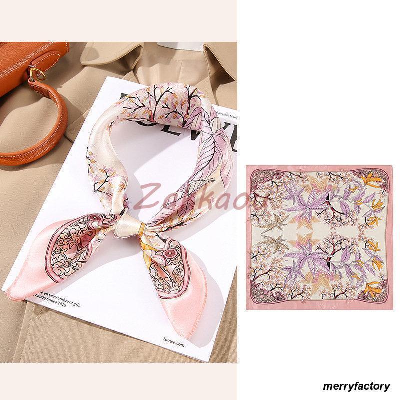 Khăn lụa 100% Ngày của Mẹ Kem chống nắng lớn 52 x 52cm Hình vuông Mẹ nhỏ Bandana Kích thước Ngày trắng Món quà nhỏ Xuân hè Bảo vệ khỏi tia cực tím - 3