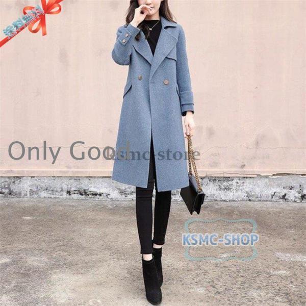 チェスターコート レディース 秋 冬 ウール混コート ロング丈 アウター ウール混 ゆったり 体型カバー ..