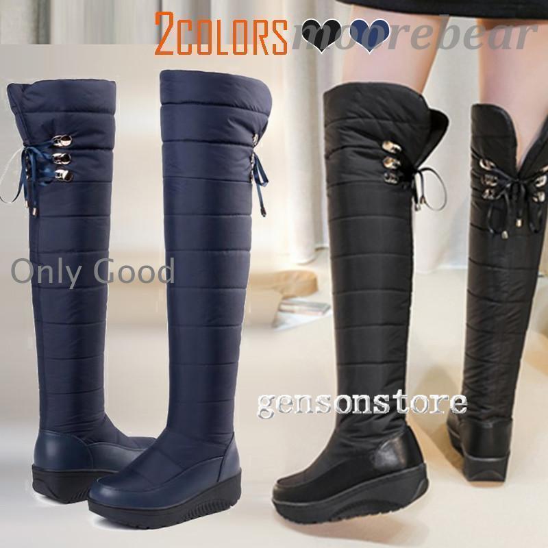 スノーロングブーツ 秋 冬 ダウンブーツ ブーツ 長靴 レディース ニーハイブーツ 厚手 スノーシューズ 雪用 ウインターブーツ キャンプ ガーデニング 防水 防滑