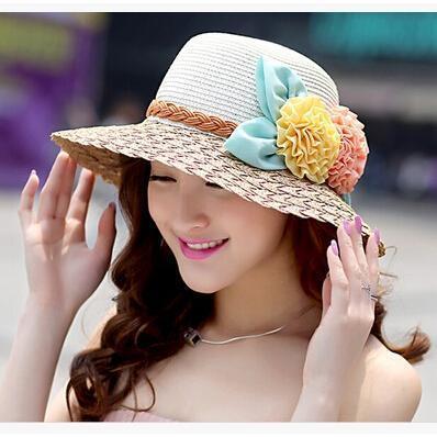 UVハット 女優帽 ストローハット つば広 リボンハット 日よけ 麦わら帽子　天然素材 たためる