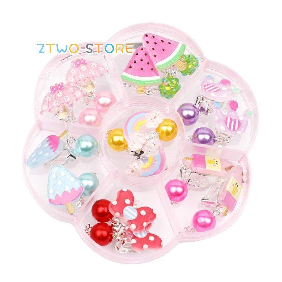 イヤリング クリップ式 子供 イヤリングセット 女の子 可愛い ピアス アクセサリー 誕生日プレゼント ..