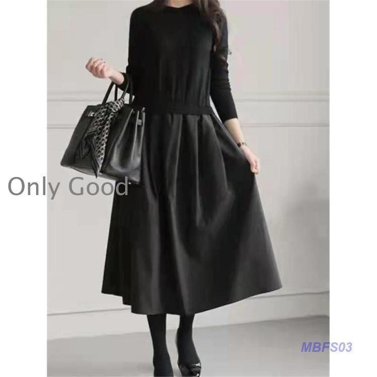 卒業式 母 服装 ワンピース レディース 服 40代 長袖 春秋 冬 卒業式 入園式 ニットワンピース 冬 ロングワンピース 着痩せ 体型カバー 通勤 OL 3