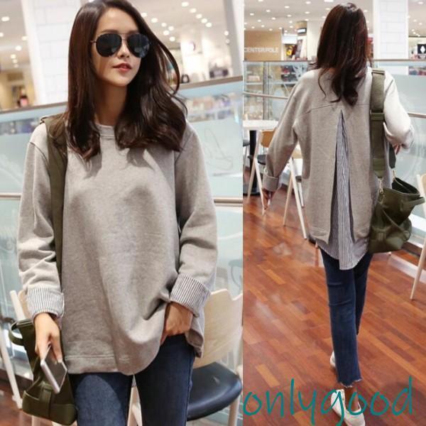 パーカー レディース プルオーバー スエット カットソー tシャツ トップス スウェット チュニック ワンピ ゆったり 体型カバー カジュアル