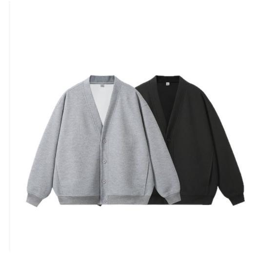 スウェット カーディガン レディース メンズ前開き Vネック トレーナー ス ビッグシルエット ジャケッ..
