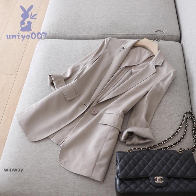 テーラードジャケット レディース 薄手 七分袖 スーツジャケット アウター フォーマル オフィス ジャケット スーツ 通勤 ビジネス セレモニー