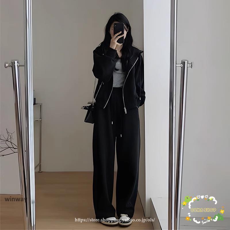 セットアップ レディース ジャージ 上下セット スウェット フード付き 春服 秋 長袖 母の日 運動着 スポーツウェア ロングパンツ 大人スポーツ ルームウェア