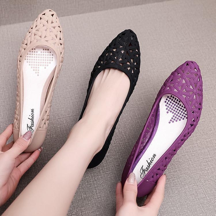 パンプス ウェッジヒール 通気 ローヒール 履きやすい レディース シューズ 靴 春 夏