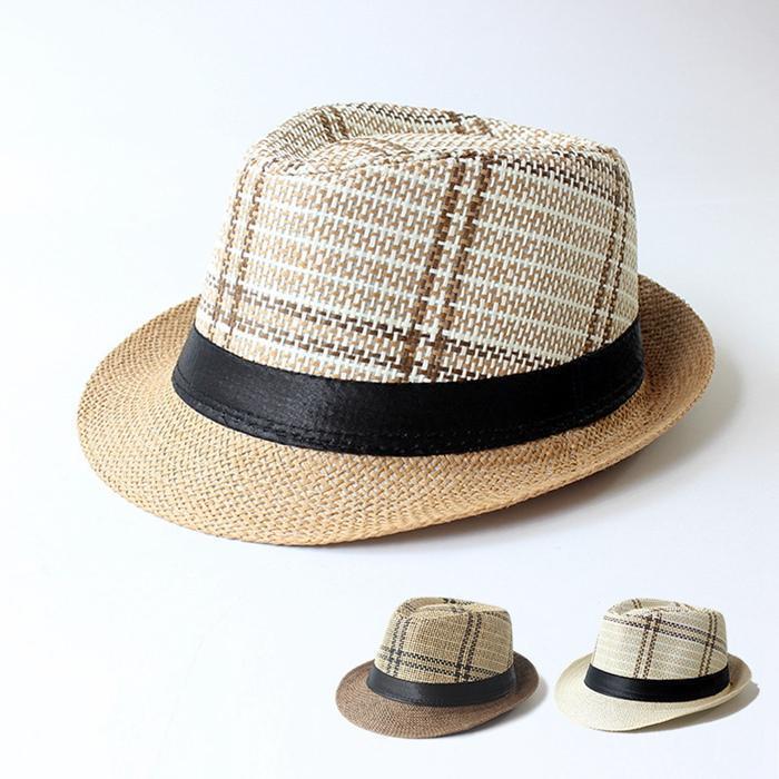 Straw Hat - 麦わら帽子 ストローハット パナマ帽 大人用 メンズ レディース UVカット 日よけ 紫外線対策 父の日 プレゼント