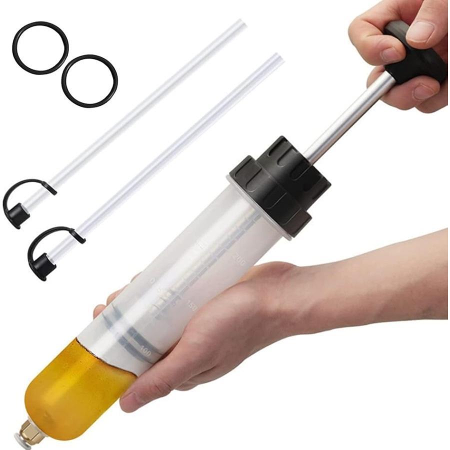 HOTQ オイルポンプ 注射器タイプ 手動オイルポンプ オイル交換 油ポンプ オイルシリンジ(500ML, 500ml 500cc)