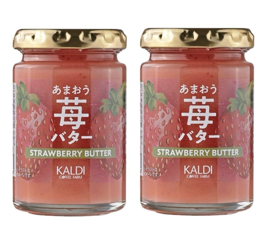 カルディ／あまおういちごバター　　　　　　　　　　　　　　　　　　　1個(145g)×2個セット　　　　　　　　　　　　　　　　　 　　　　　　　　　　　　　　　　　　　　　　　　　　　　 □厳選された福岡産あまおういちごと芳醇なバターを絶妙なバランスで風味豊かなバターに仕上げました　　　　　　　　　 □トーストやクラッカーに塗ったり、ヨーグルトに混ぜてお美味しく召し上がれます　　　　　　　　　　　　　　　　　　　 □お菓子作りの材料にも最適です　　　　　　　　　　　　　 　　　　　　　　　　　　　　　　　　　　　　　　　　　　　　 ■アレルギー物質：一部に乳成分を含みます　　　　　　　　　　 ■保存方法：直射日光を避けて常温で保存してください　 ■開封後は必ず冷蔵庫（10℃以下)に入れ、清潔なスプーンを用いてお早めにお召し上がりください　　　　　　　　　 ■開封後は生もの同様の取り扱いをしてください　　 ■油分が分離する場合がありますが、品質には問題ありません