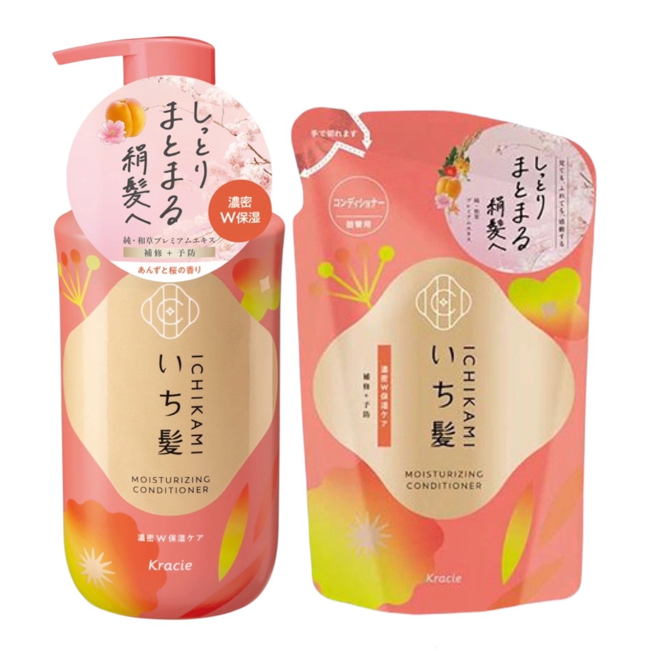 【見ても、触れても、感動する絹髪】・日本の風土や気候などの環境に合わせたヘアケア方法の研究から開発した「和草のちから」でダメージを集中補修&予防。・メンズ にもオススメです。【濃密W保湿ケア】・パサつきや広がりが気になる髪も「しっとりまとまる絹髪へ」・日本製モイスチャー・タイプ・ほろ甘いあんずと上品な桜の香り・内容：コンディショナー本体1本(450g)＋詰替1袋(320g)のセットです。