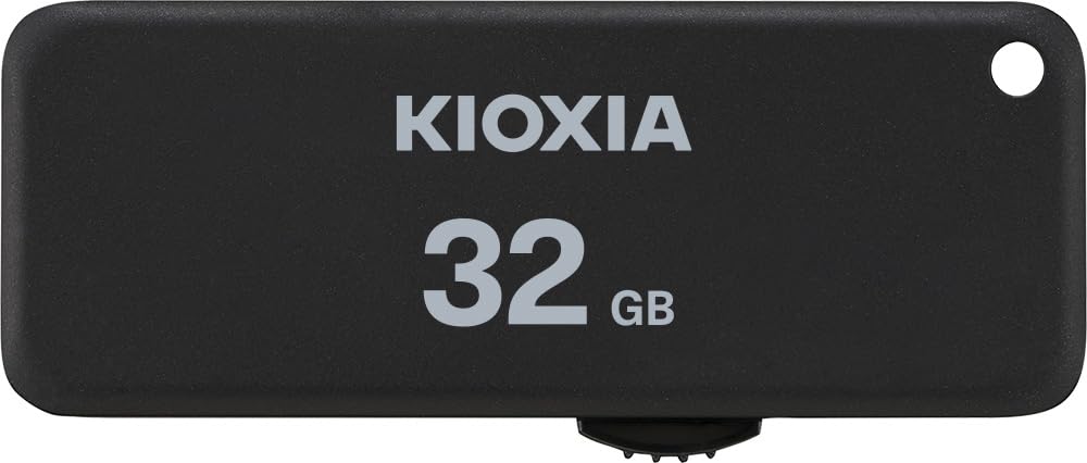 Rakuten - KIOXIA　キオクシア　USBフラッシュメモリ 32GB USB2.0 スライド式　KLU203A032GK ブラック 　福島北倉庫