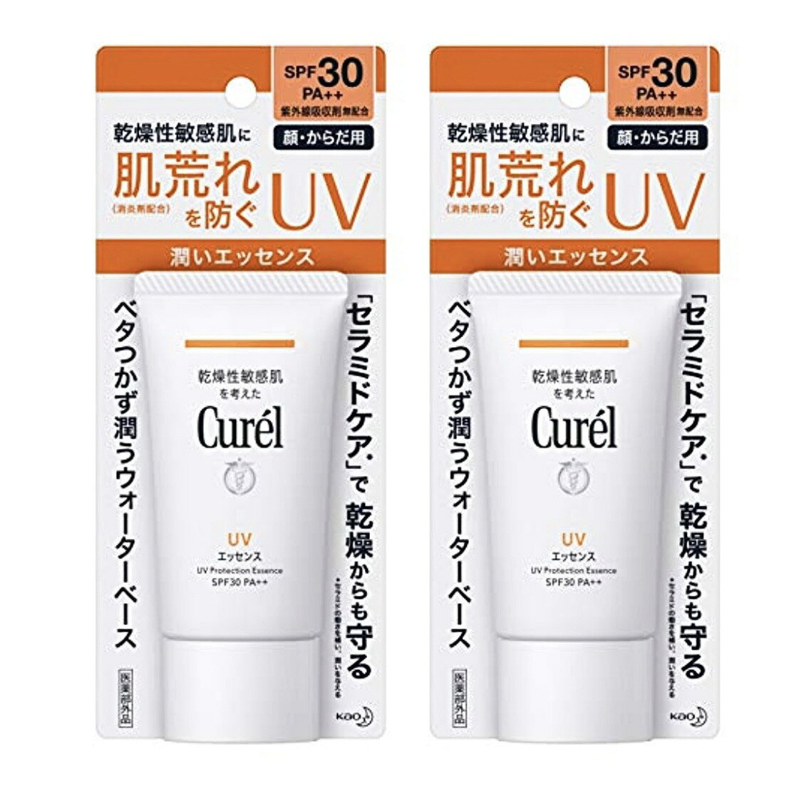■　商品説明紫外線・乾燥から肌を守り、消炎剤配合で肌荒れを防ぐUV。 ウォーターベースでベタつかずみずみずしい。 負担感のないやさしい使い心地の潤いエッセンスタイプ。 潤い成分(セラミド機能成分、ユーカリエキス、アスナロエキス)配合。「なめらかバリアベール」が肌を包み込み、夕方まで潤い続く。 ヘキサデシロキシPGヒドロキシエチルヘキサデカナミド 赤ちゃんのデリケートな肌にも。 無香料、無着色この商品について SPF50+、PA++++。化粧水感覚のべたつかない日焼け止めジェル ビタミンC誘導体※配合！【※アスコルビルグルコシド（製品の抗酸化成分）】 美容液成分83％配合で、洗顔後すぐに使えます。 顔・からだ用なので全身均一にトーンアップ（メイクアップ効果）可能。 単品使用時、石けんや洗顔料、ボディソープでオフ可能。