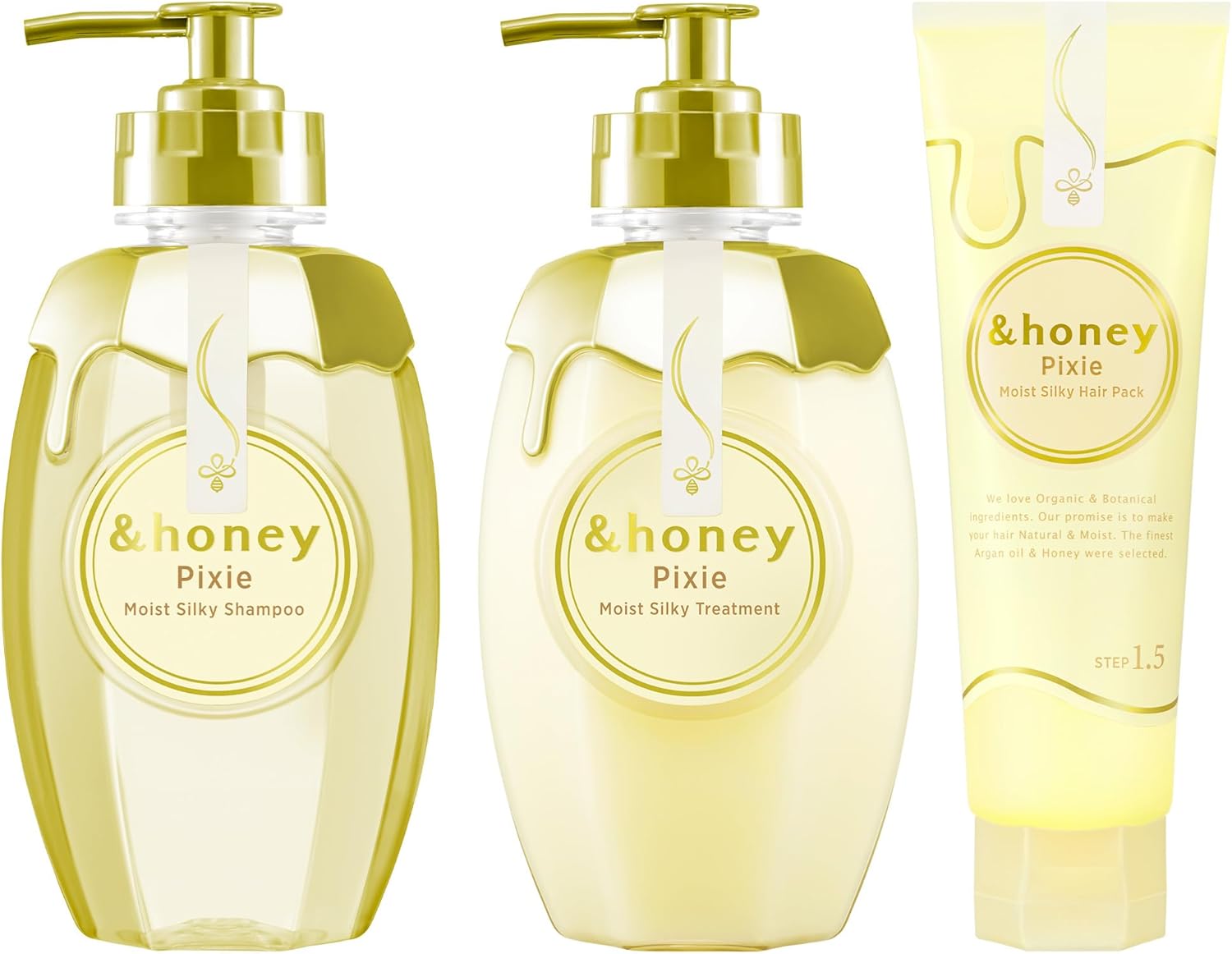 乐天商城 - &honey (アンドハニー) ピクシー モイストシルキー 3点セット [ シャンプー/トリートメント/ヘアパック ] 群馬倉庫