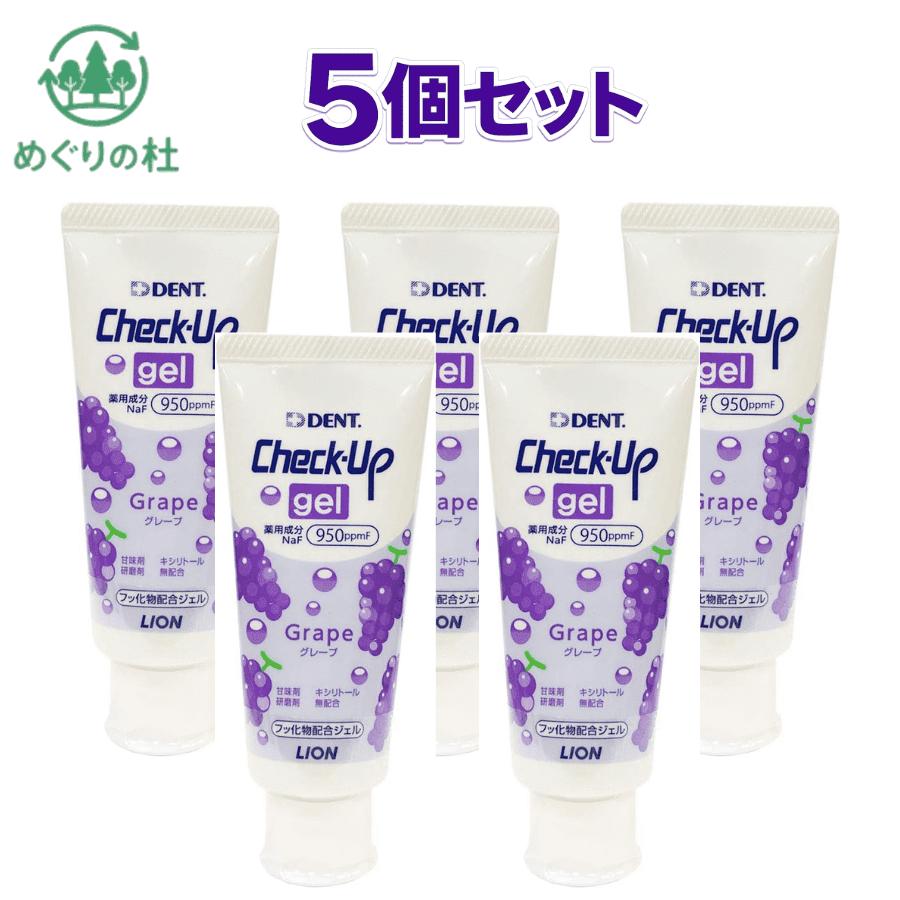 5個セット グレープ 60g チェックアップ ジェル ライオン歯科材 知立倉庫