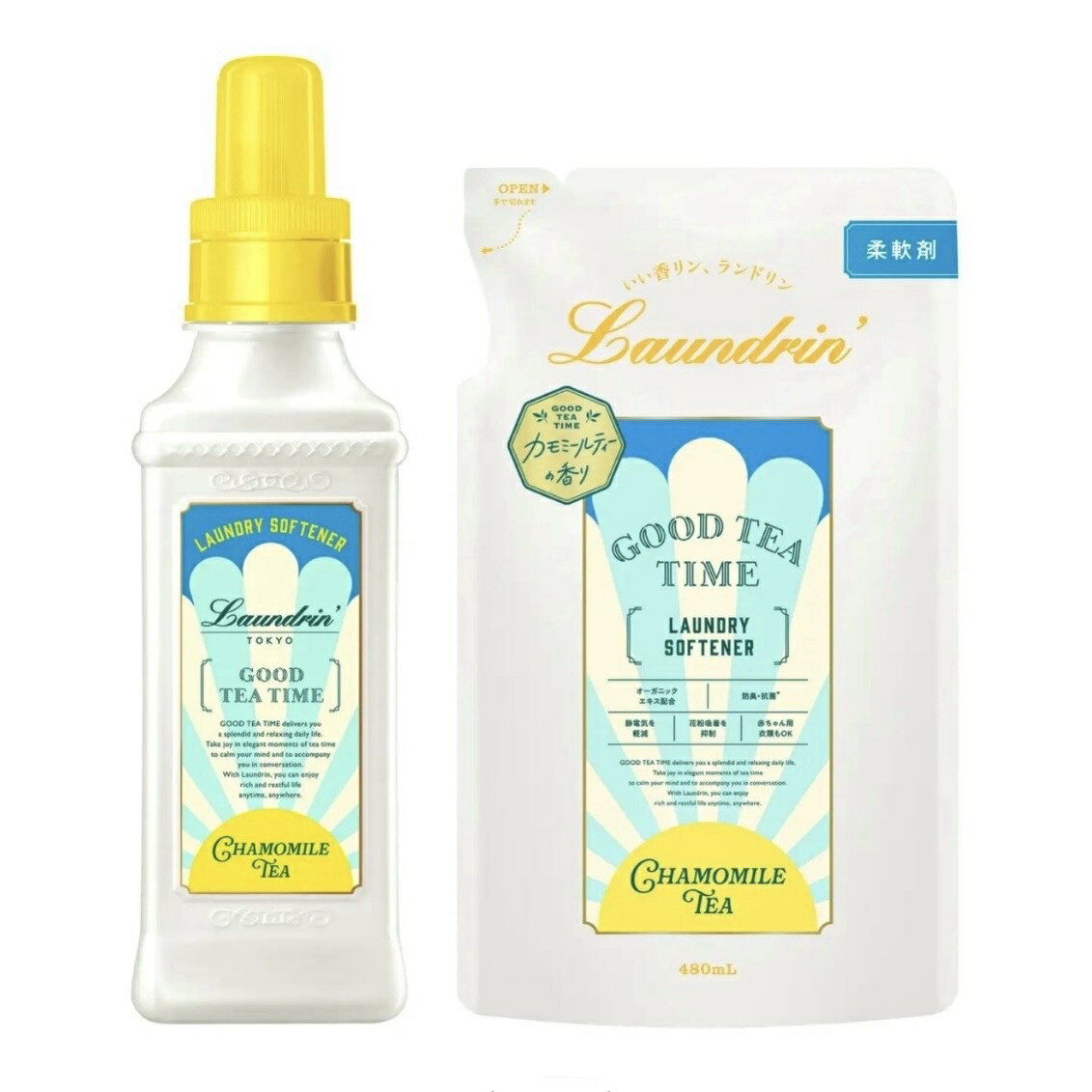 Laundrin’柔軟剤 カモミールティーの香り 本体＋詰め替えセット　愛知南倉庫