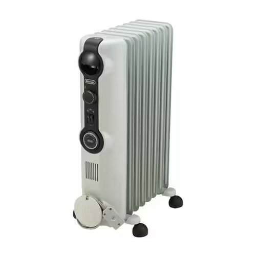 デロンギ DeLonghi HJ0812-BK オイルヒーター HJ0812BK　ホワイト×ブラックデロンギ DeLonghi HJ0812-BK オイルヒーター HJ0812BK　ホワイト×ブラック