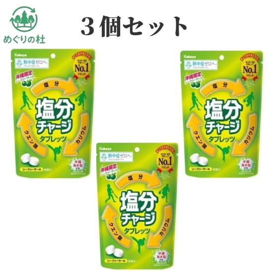 ■　商品説明塩分チャージタブレッツは、適度な塩分をいつでもおいしくすばやくチャージできるラムネタイプのタブレットです。たくさん汗をかいた時には、水分だけでなく塩分などの電解質も失われます。だから、汗をかいたら水分だけでなく塩分補給も！沖縄限定、シークヮーサー味です。■　原材料名砂糖（国内製造）、ブドウ糖、水飴、食塩、乳糖、クエン酸Na、クエン酸、乳化剤、塩化K、香料、フマル酸Na、着色料（紅麹、クチナシ、ビタミンB2）