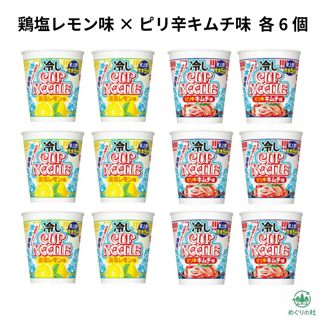 12個アソート 日清 冷しカップヌードル　鶏塩レモン味　ピリ辛キムチ味　各6個　冷やしカップヌードル　冷やしカップラーメン　神戸倉庫