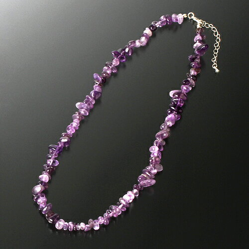 アメジストさざれファンシーネックレス