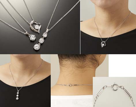 【送料無料】【医療機器】90mmテスラ キュービックジルコニア 磁気ネックレス 3本セット 日本製