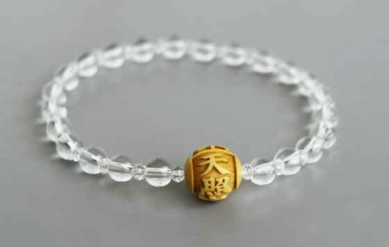 【送料無料】【日本の神様】天照大神（あまてらすおおみかみ）水晶 ブレスレット