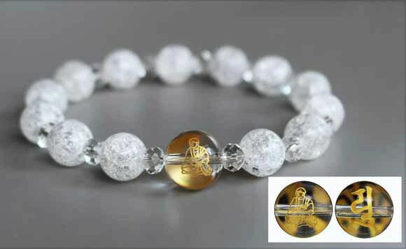 【送料無料】【高野山開山 1210年】爆裂水晶「空海」ブレスレット
