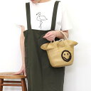 2025 新作【送料無料】【COOCO】クーコ×SMILEY コラボ アイテム ビーズ刺繍 フリル ブレード かごバッグ