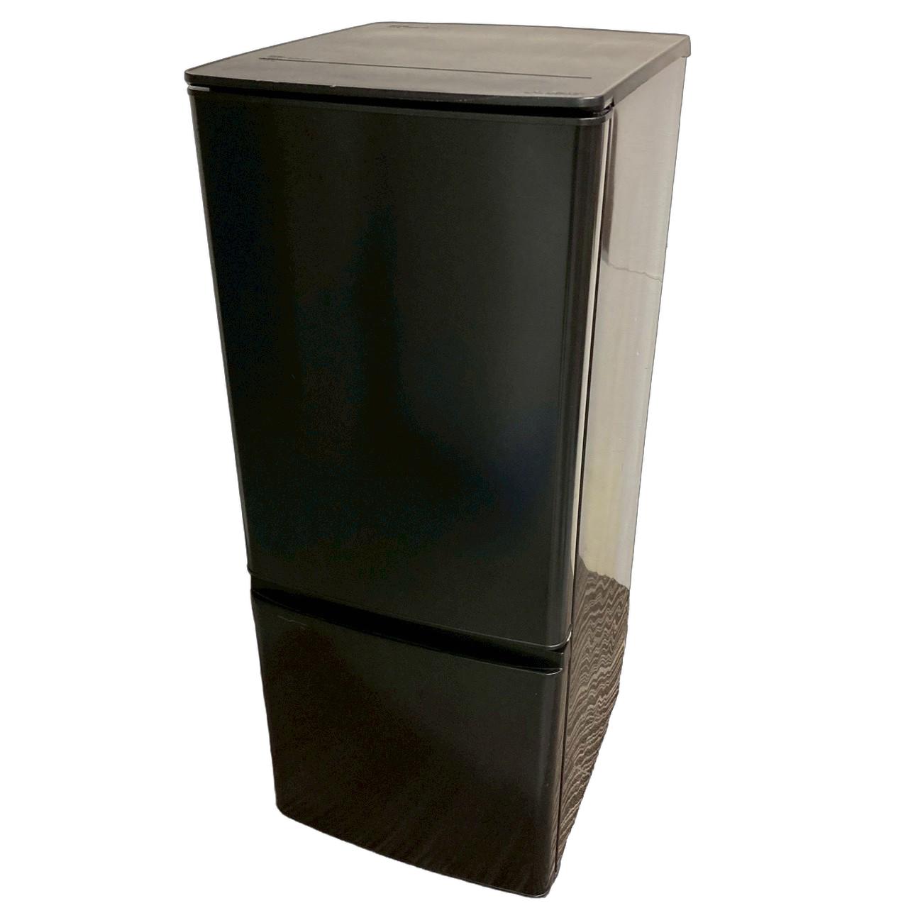 【中古】冷蔵庫 冷凍冷蔵庫 MITUBISHI 三菱 MR-P15EG-B ブラック 2ドア 右開き 146L 1人暮らし 単身用 生活家電 キッチン家電 新生活応援 引っ越し コンパクト スリム 大容量 送料無料!!【Bランク】【配送日時指定可能!!】