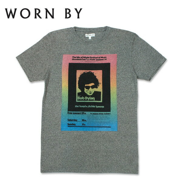 WORN BY BOB DYLAN ISLE OF WHITE ウォーンバイ ボブディラン Tシャツ グレー