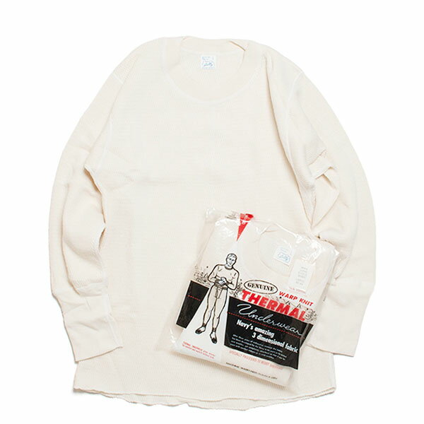 LALLY MFG CORP [ 80fs VINTAGE LONG SLEEVE THERMAL re[W OX[u T[} (DEAD STOCK)