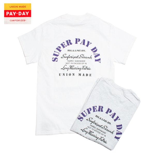 PAYDAY ペイデイ バックプリント ポケット付き クルーネック Tシャツ PD-002TE